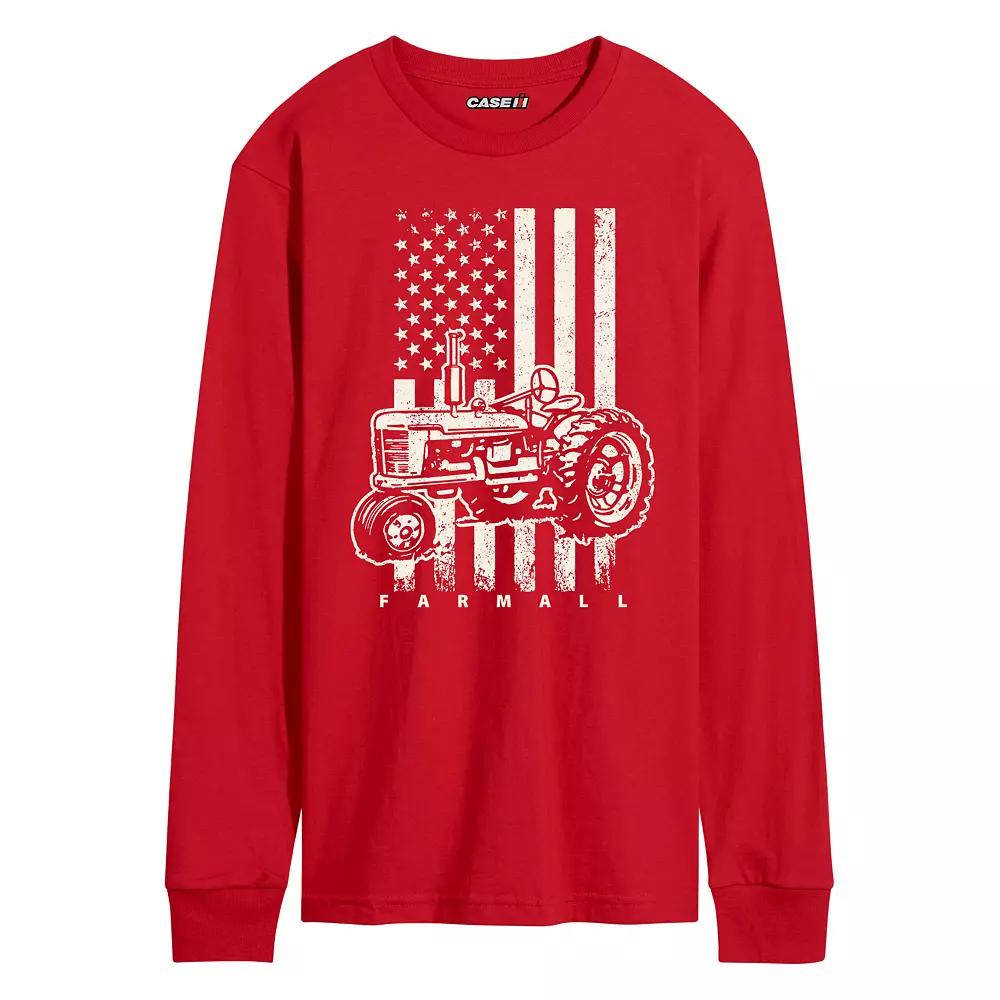 Men's Case IH American Flag Long Sleeve Graphic Tee,  Product Image