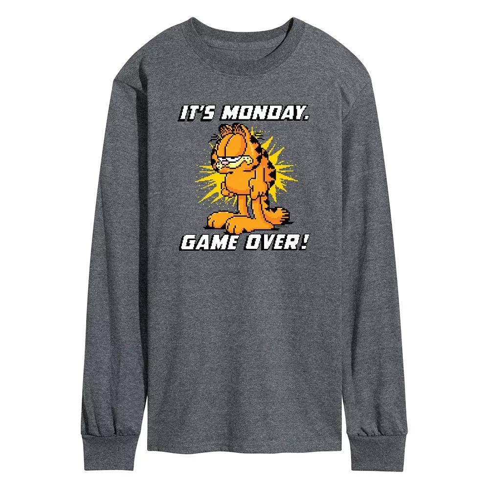 Men's Garfield It's Monday Long Sleeve Graphic Tee,  Product Image