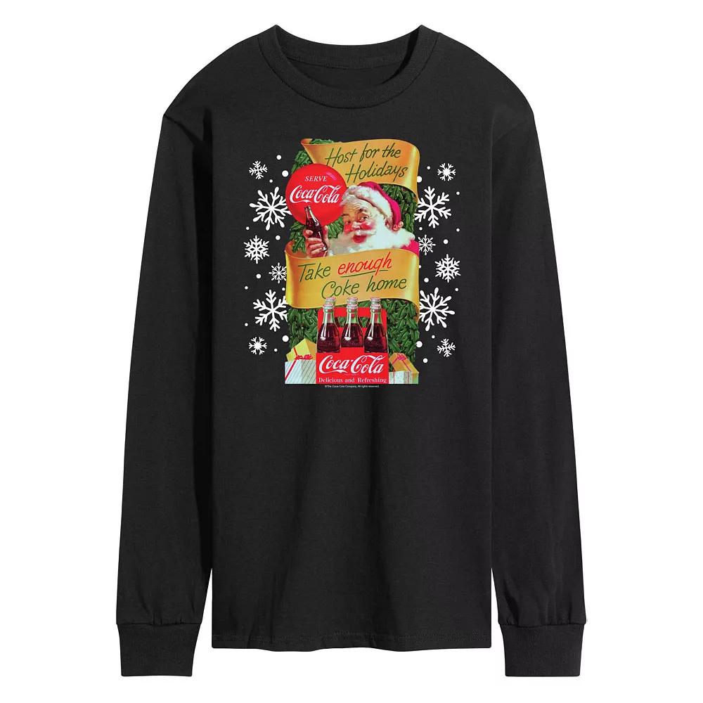 Men's CocaCola Host The Holidays Long Sleeve Graphic Tee,  Product Image