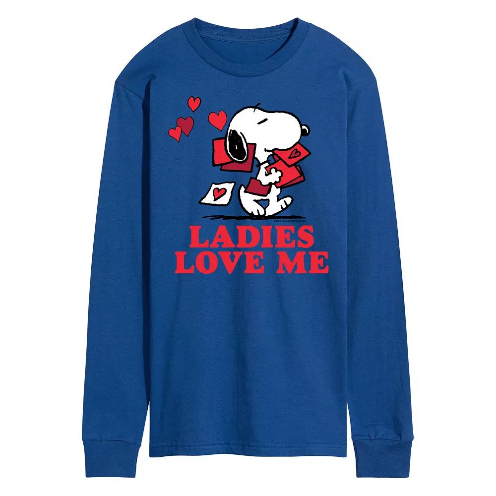 Men's Peanuts Ladies Love Me Long Sleeve Tee,  Product Image