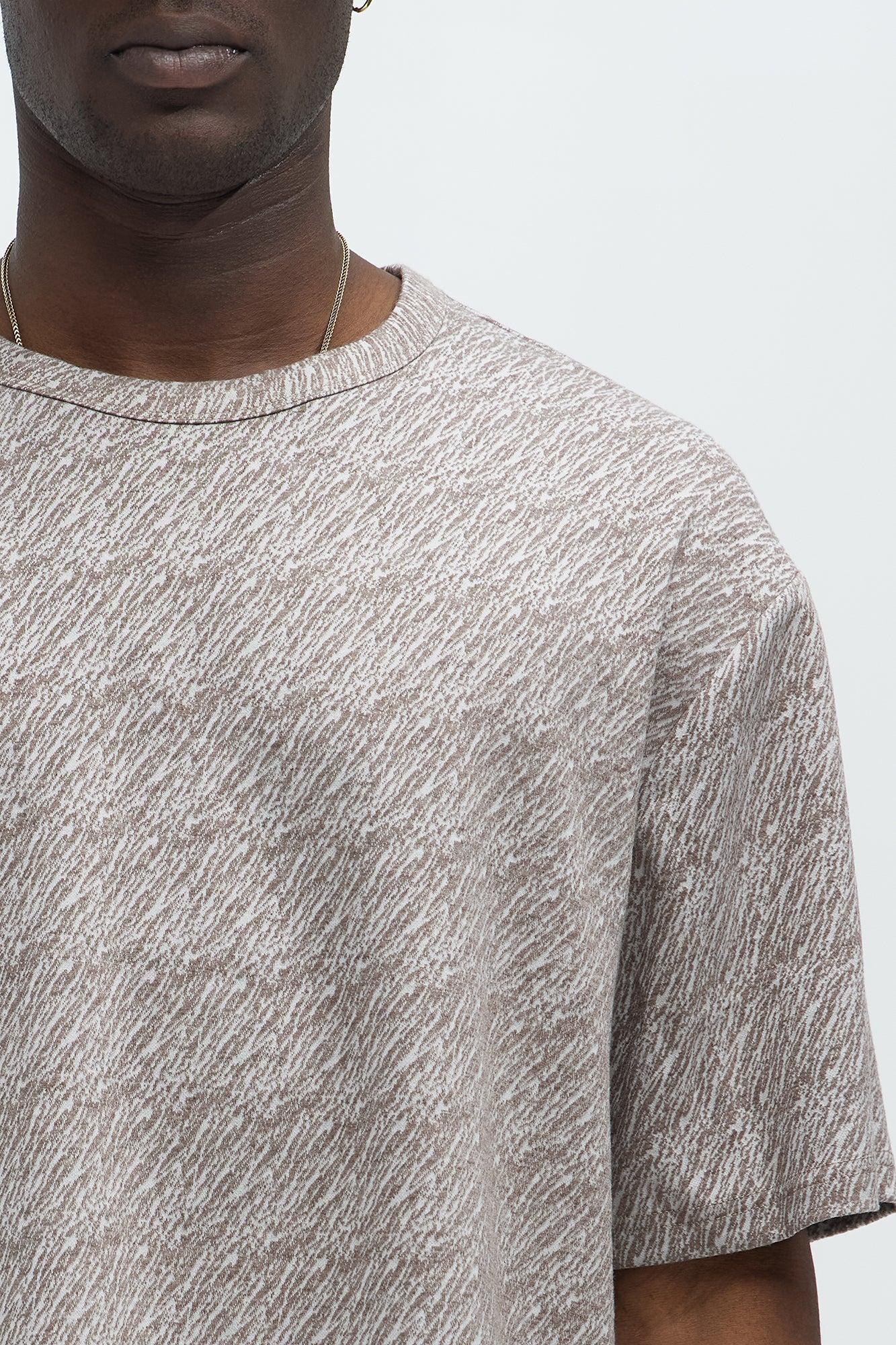 Nash Marble Texture Relaxed Short Sleeve Tee - Brown Product Image