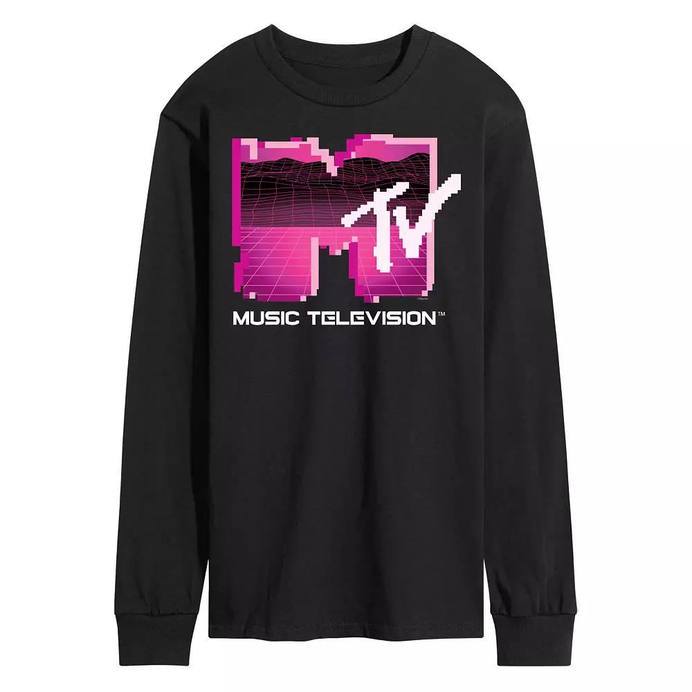 Men's MTV Retro Gamer Logo Long Sleeve Graphic Tee,  Product Image