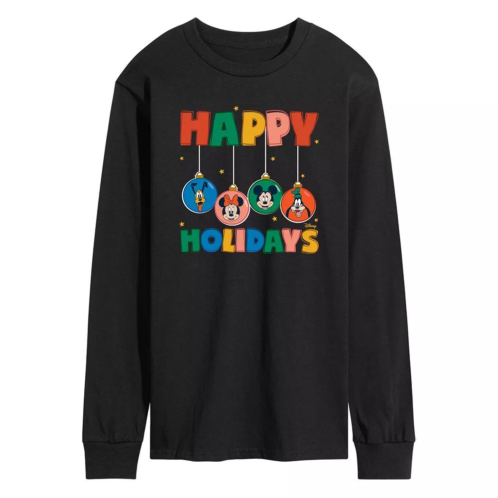 Disney's Mickey Mouse & Friends Men's Ornaments Long Sleeve Graphic Tee,  Product Image