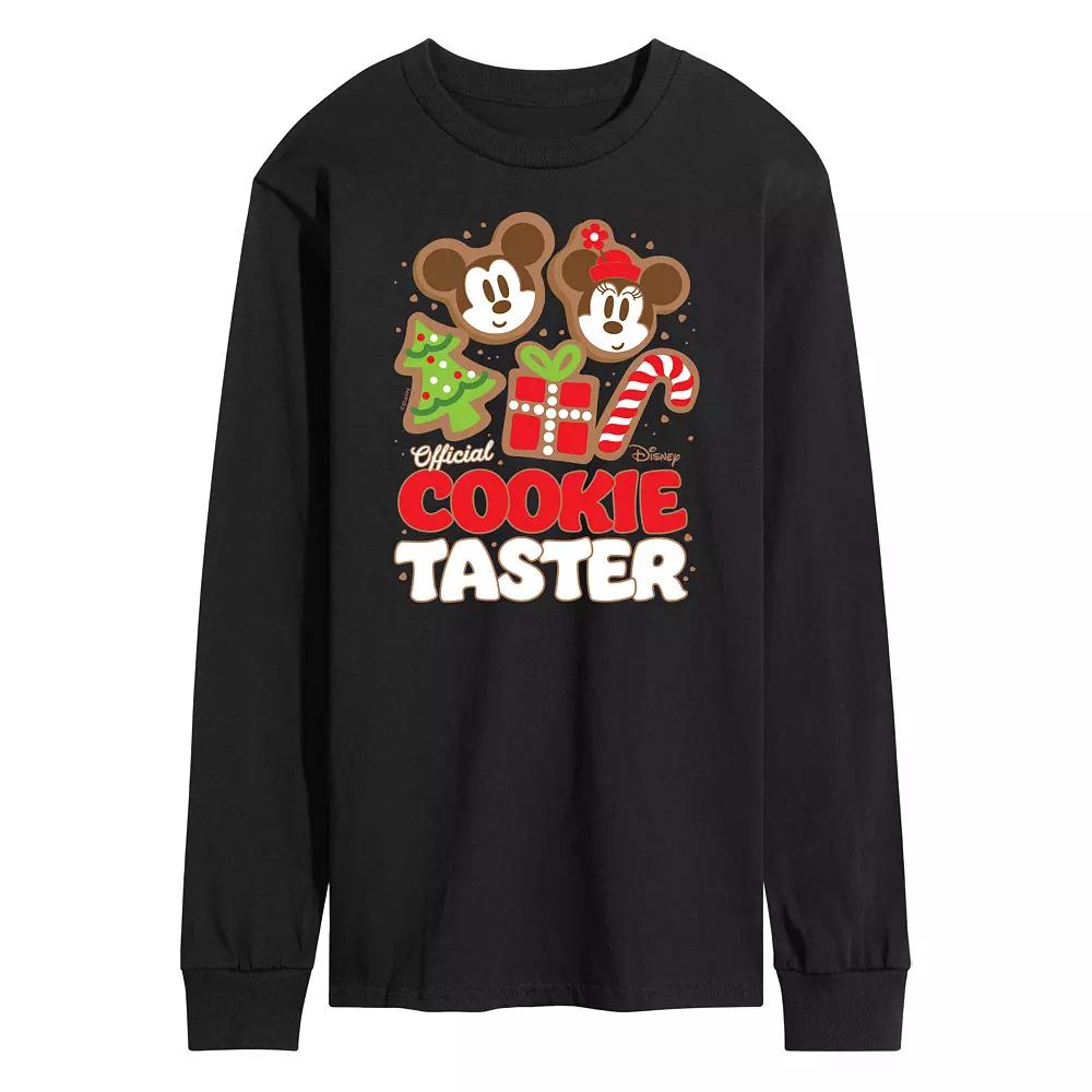 Disney's Mickey & Minnie Mouse Men's Official Cookie Taster Long Sleeve Graphic Tee,  Product Image