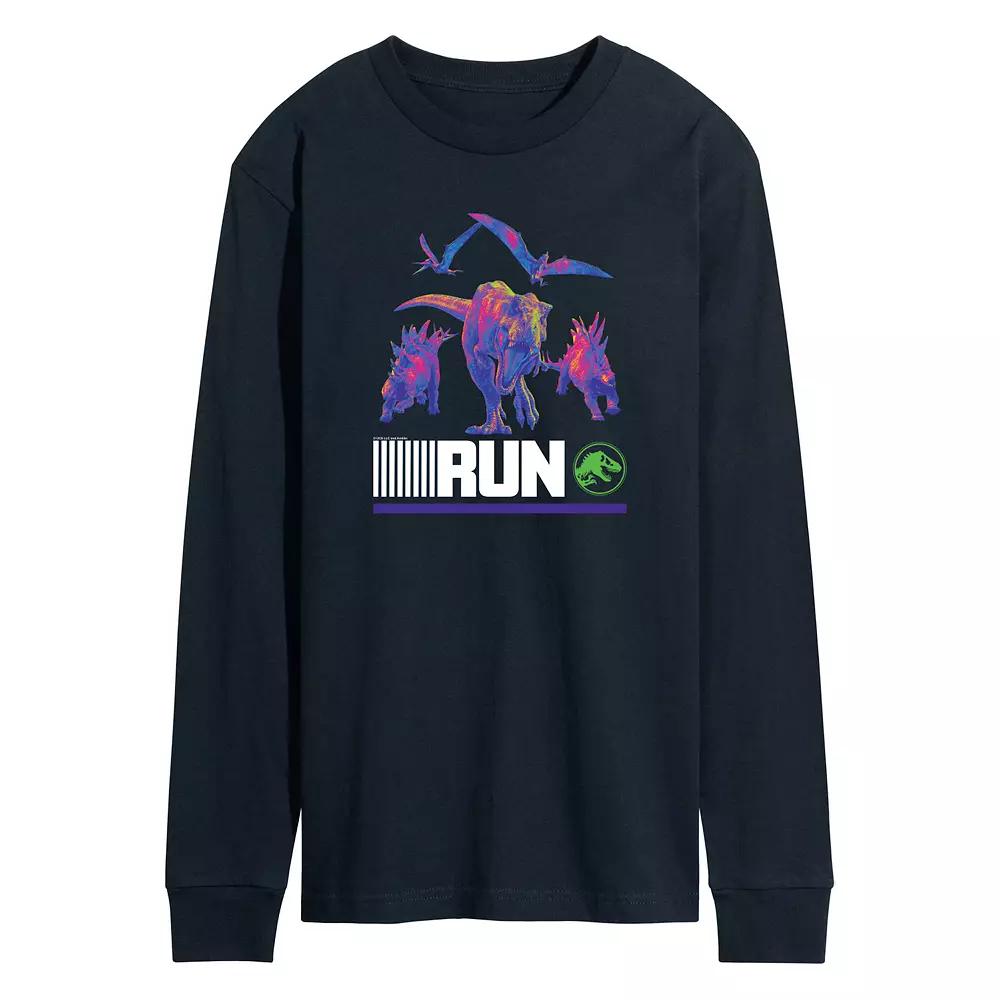 Men's Jurassic World run Infared Dinos Long Sleeve,  Product Image