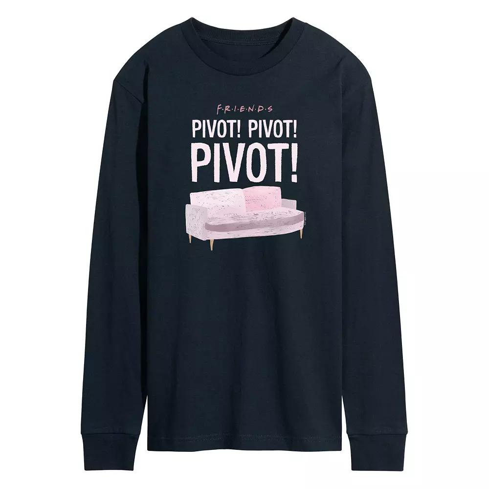 Men's Friends Sketchy Pivot Couch Long Sleeve Graphic Tee,  Product Image