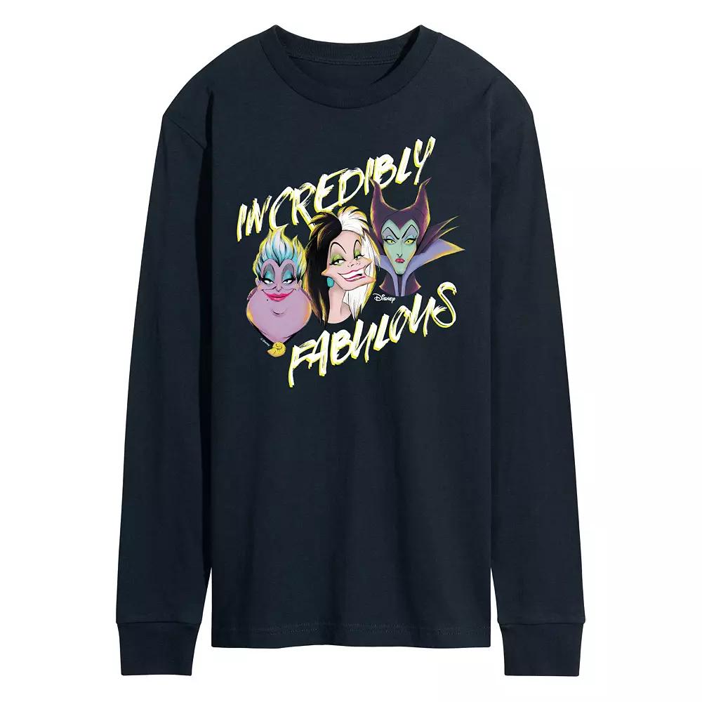 Disney Villains Men's Incredibly Fabulous Long Sleeve Graphic Tee,  Product Image