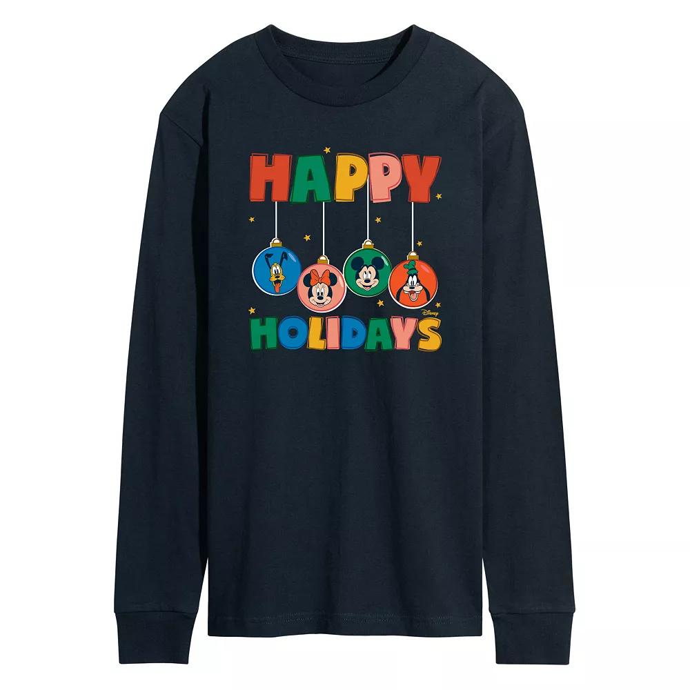 Disney's Mickey Mouse & Friends Men's Ornaments Long Sleeve Graphic Tee,  Product Image