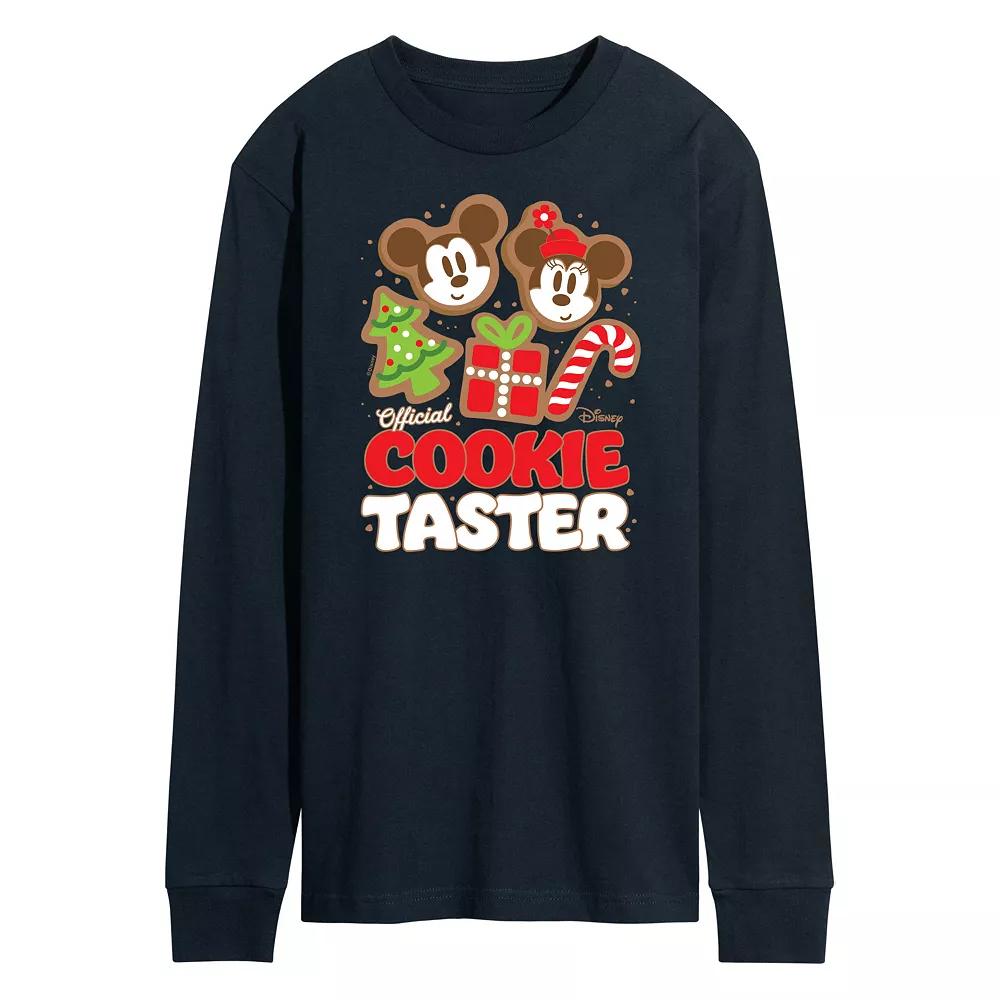 Disney's Mickey & Minnie Mouse Men's Official Cookie Taster Long Sleeve Graphic Tee,  Product Image