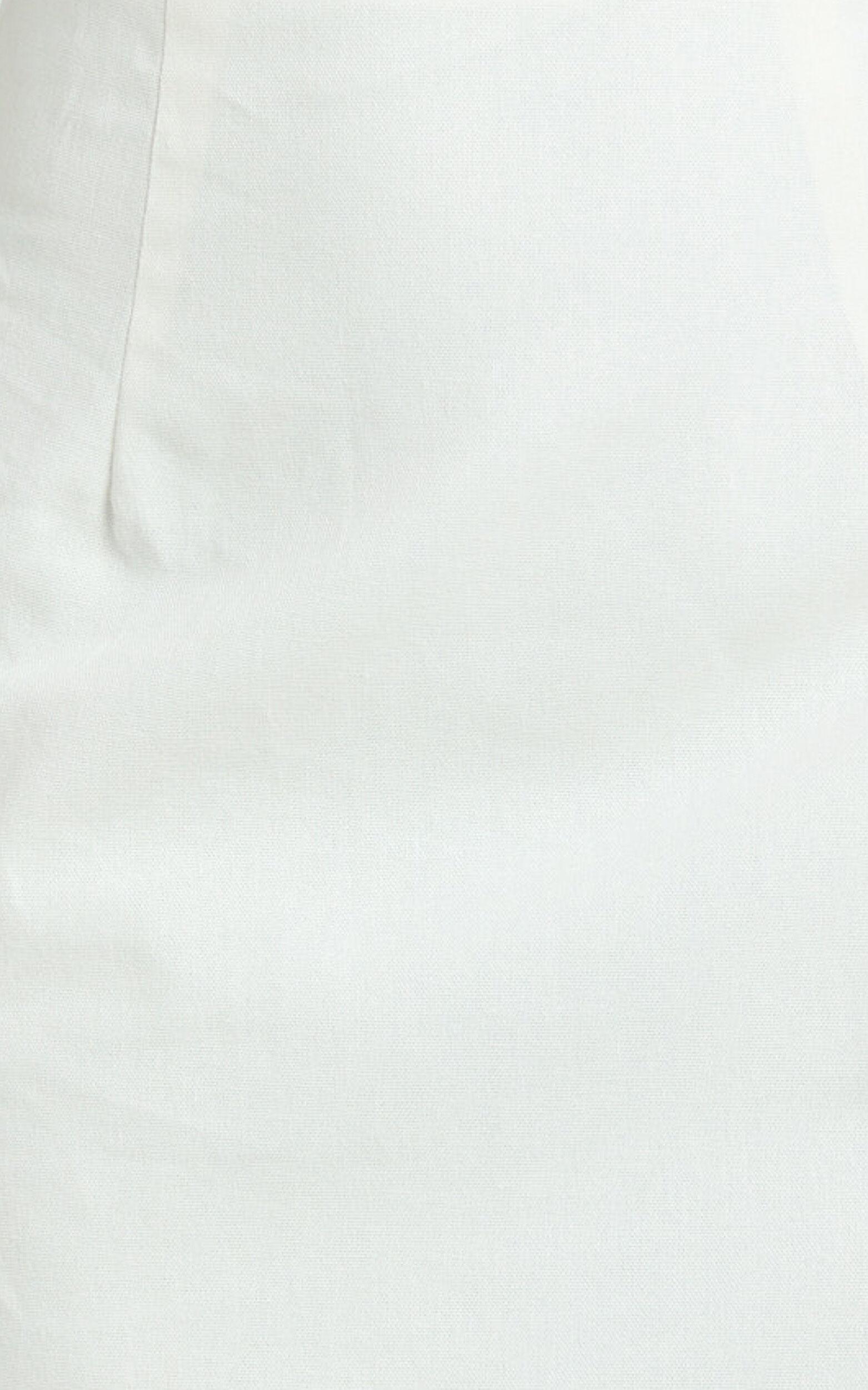 Mindy Mini Skirt - Linen Look A Line Side Split Skirt in White Product Image