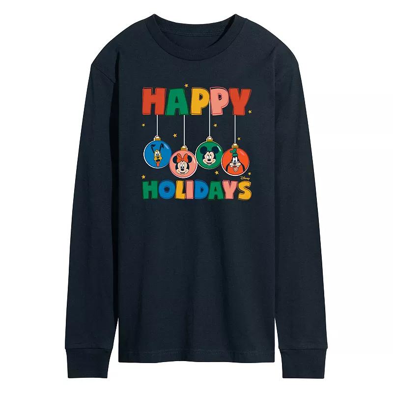 Disney's Mickey Mouse & Friends Men's Ornaments Long Sleeve Graphic Tee,  Product Image