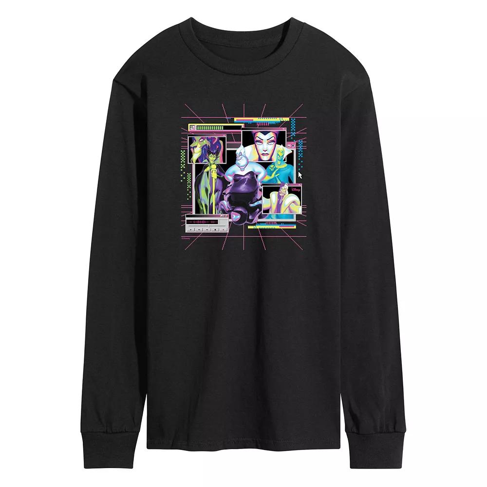 Disney Villains Men's Group Long Sleeve Graphic Tee,  Product Image