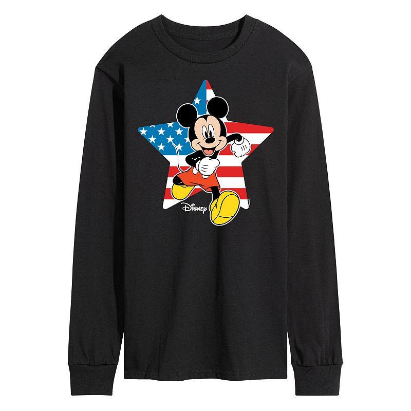 Disney's Mickey Mouse Men's USA Flag Long Sleeve,  Product Image