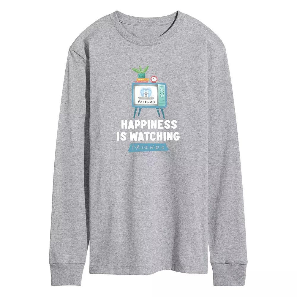 Men's Friends Happiness Watching Friends Long Sleeve Graphic Tee,  Product Image