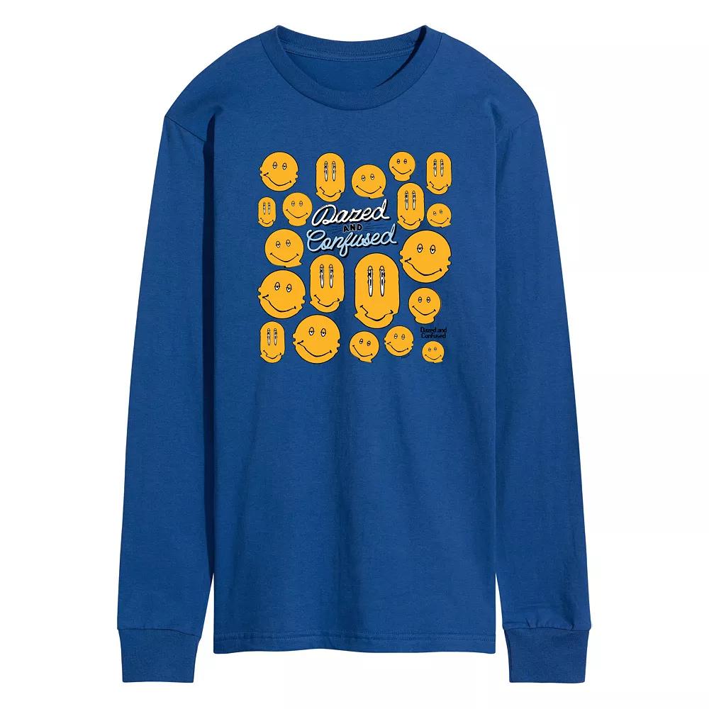 Men's Dazed and Confused Smiley Face Long Sleeve Graphic Tee,  Product Image