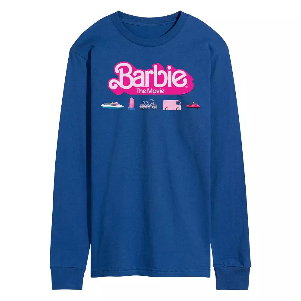 Men's Barbie Theatrical Vehicles Long Sleeve Graphic Tee,  Product Image