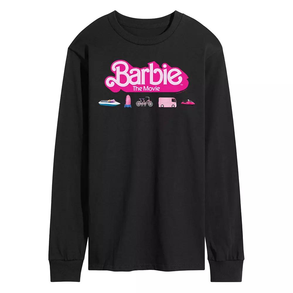 Men's Barbie Theatrical Vehicles Long Sleeve Graphic Tee,  Product Image