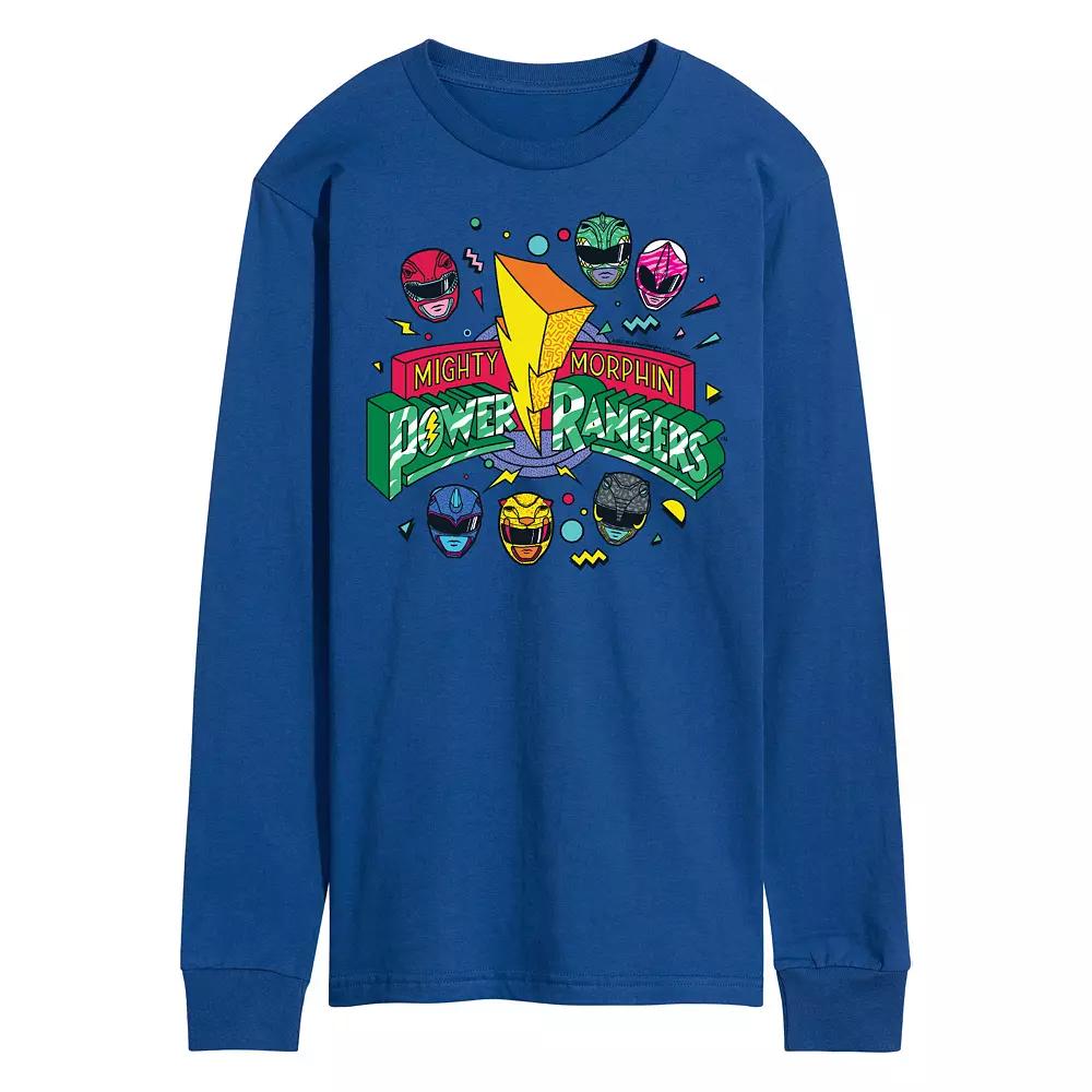 Men's Power Rangers 90s Logo Long Sleeve Graphic Tee,  Product Image