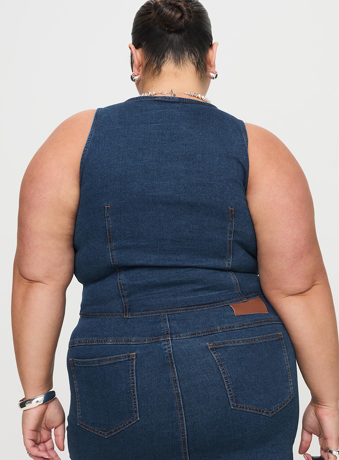 Edenette Top Mid Blue Wash Curve Product Image