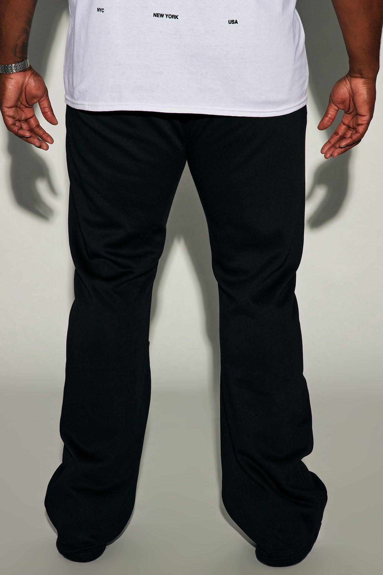 Barbwire Flared Sweatpants - Black Product Image