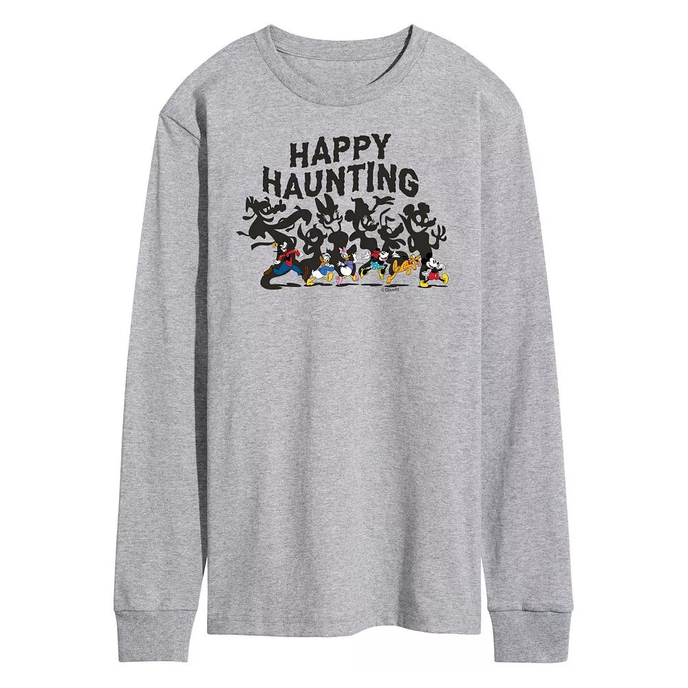 Disney's Mickey Mouse & Friends Men's Happy Haunting Long Sleeve Graphic Tee,  Product Image