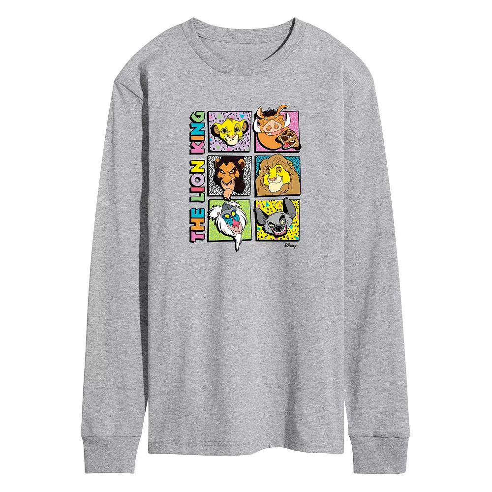 Disney's The Lion King Men's Grid Long Sleeve Graphic Tee,  Product Image