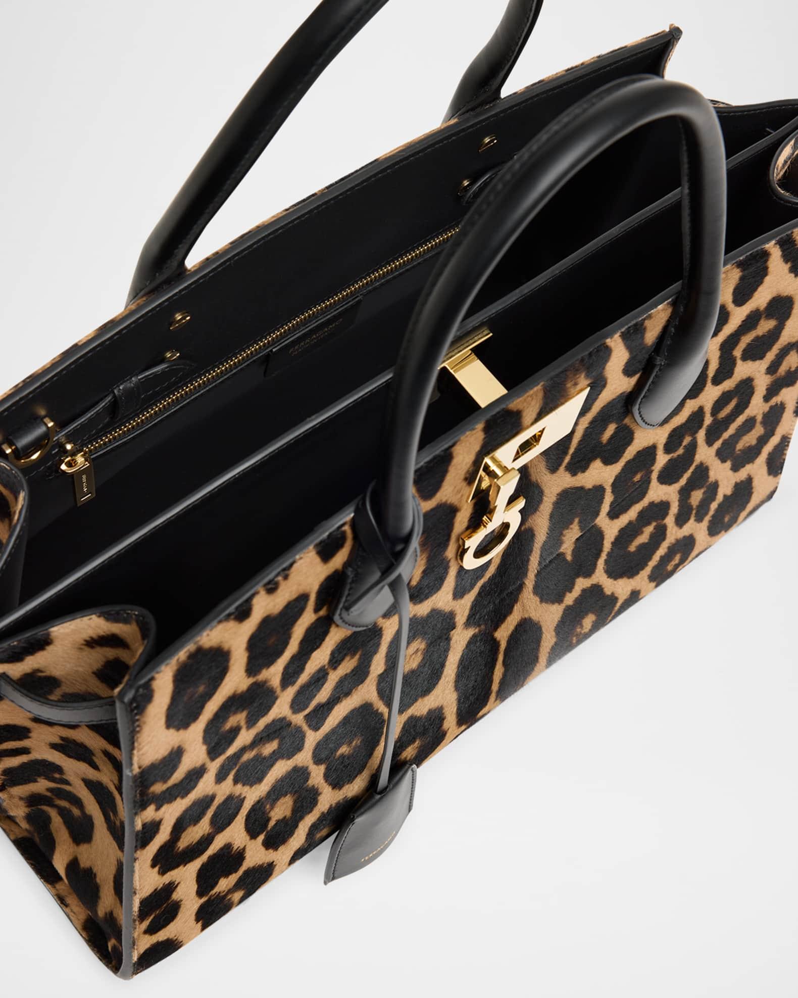 The New Studio Leopard Calf Hair Top-Handle Bag Product Image