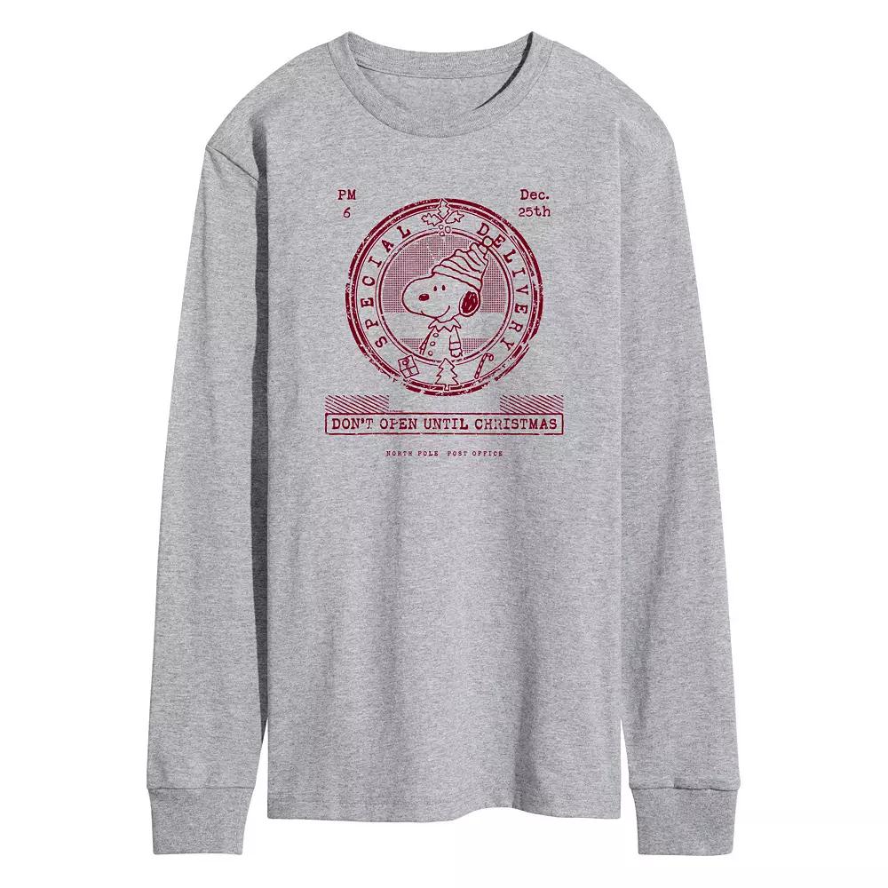 Men's Peanuts Don't Open Until Christmas Long Sleeve Graphic Tee,  Product Image