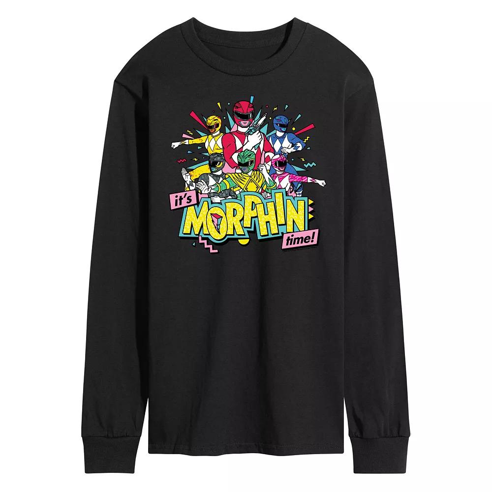 Men's Power Rangers It's Morphin Time Long Sleeve Graphic Tee,  Product Image