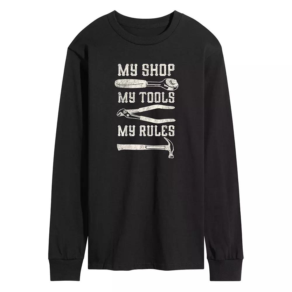 Men's My Shop My Tools My Rules Long Sleeve,  Product Image