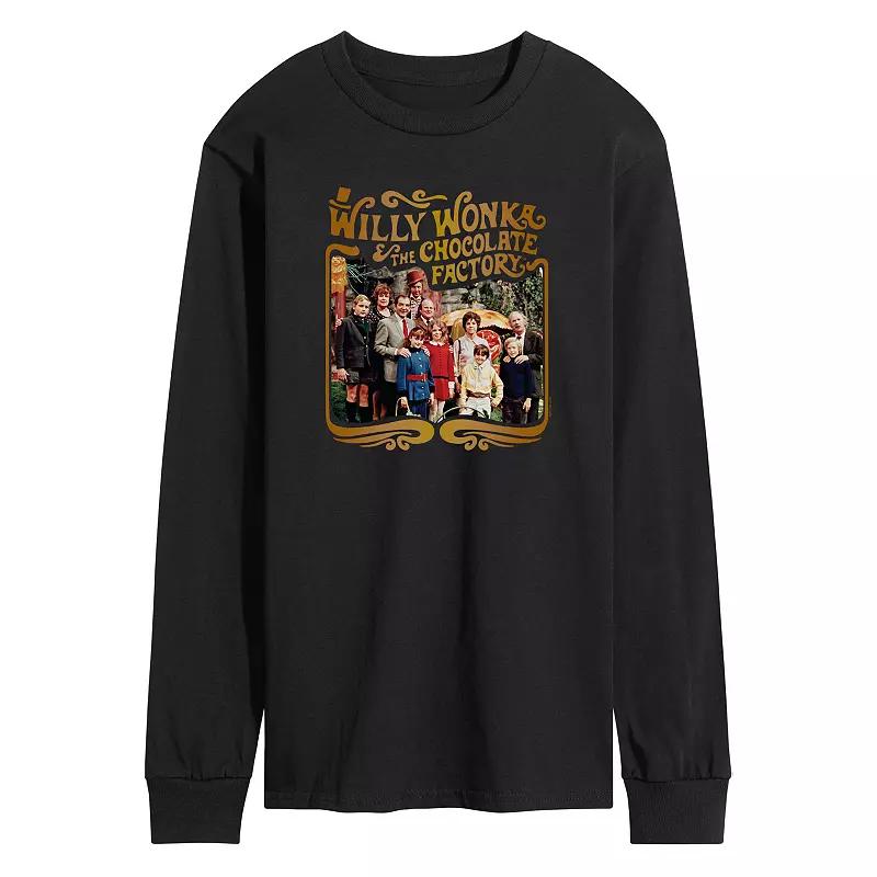 Men's Willy Wonka Cast Photo Long Sleeve Graphic Tee,  Product Image