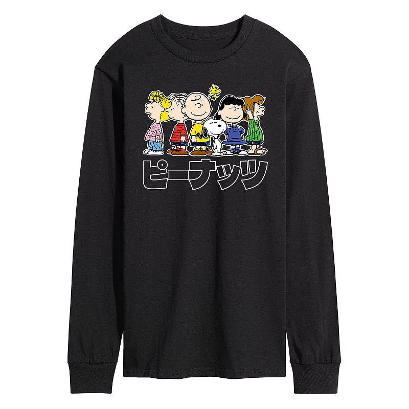 Men's Peanuts Kanji Group Long Sleeve Tee,  Product Image