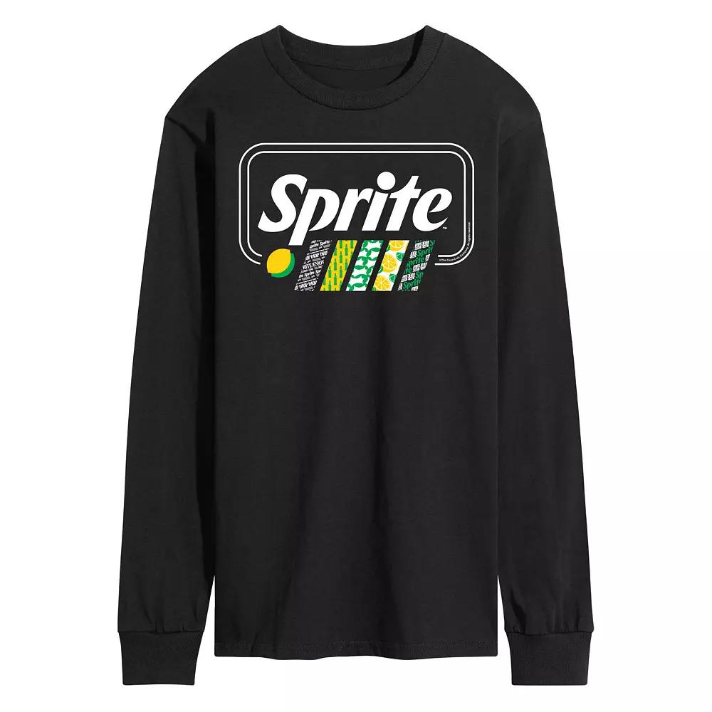 Men's Sprite Pattern Stripes Long Sleeve Graphic Tee,  Product Image