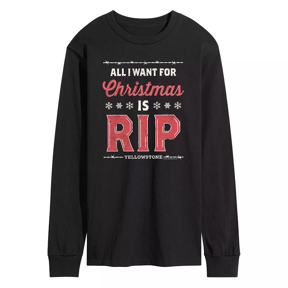 Men's Yellowstone All I Want For Christmas Is Rip Long Sleeve Tee,  Product Image