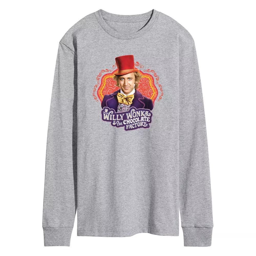 Men's Willy Wonka Long Sleeve Graphic Tee,  Product Image