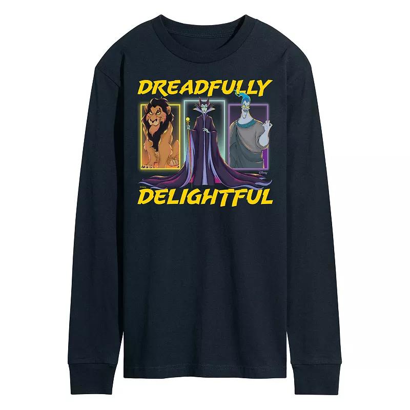 Disney Villains Men's Dreadfully Delightful Long Sleeve Graphic Tee,  Product Image