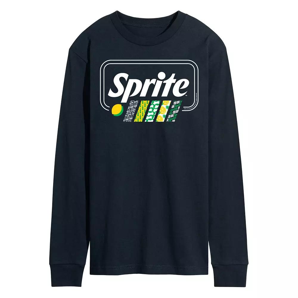 Men's Sprite Pattern Stripes Long Sleeve Graphic Tee,  Product Image