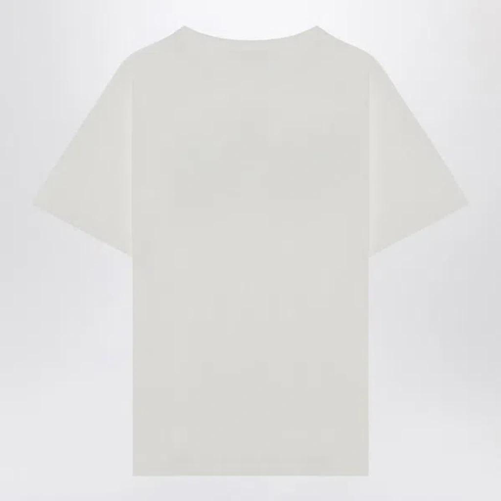 CHLOÉ White Crewneck T-shirt With Logo Print On The Front In Cotton Woman Product Image