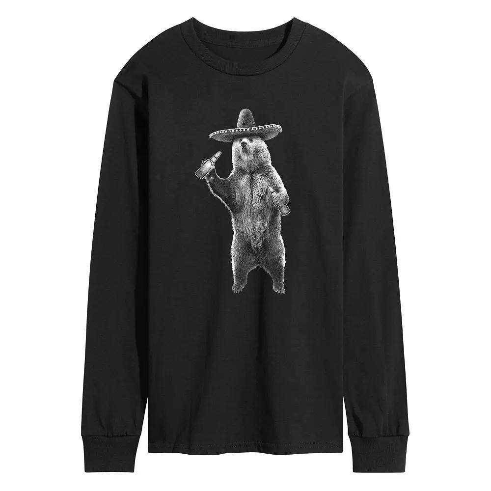 Men's Mexican Bear Long Sleeve Tee,  Product Image