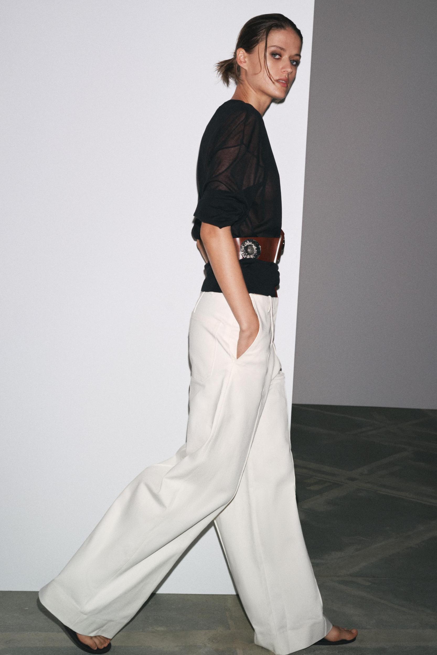 ZW COLLECTION HIGH WAIST WIDE LEG JEANS Product Image