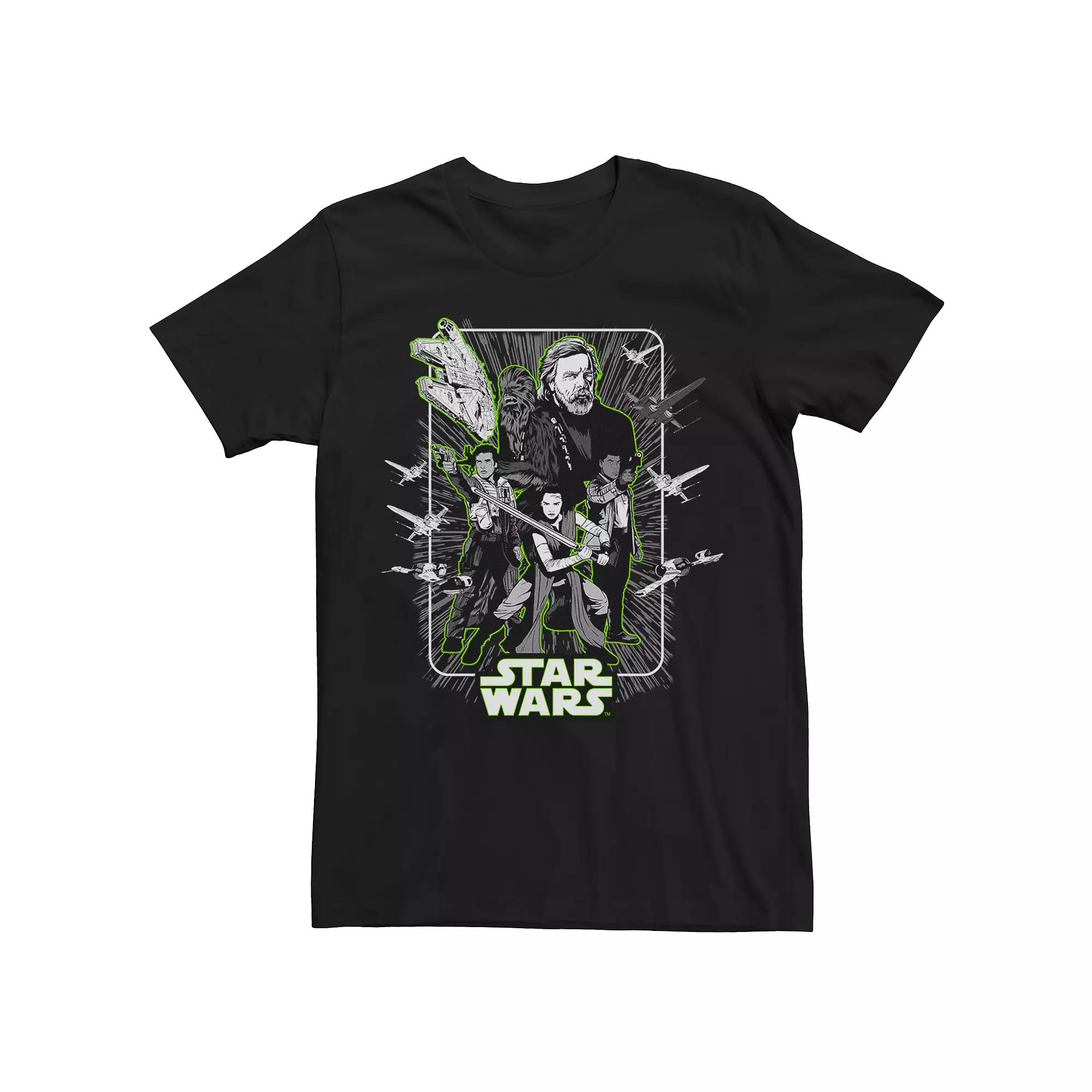 Men's Star Wars Neon Heroes Tonal Poster Tee,  Product Image