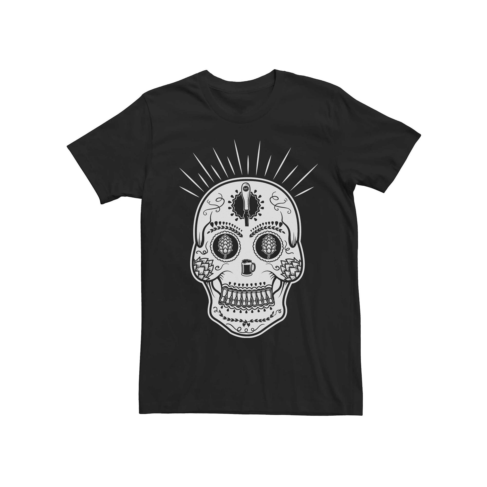 Men's Sugar Skull Beer Fill Graphic Tee,  Product Image