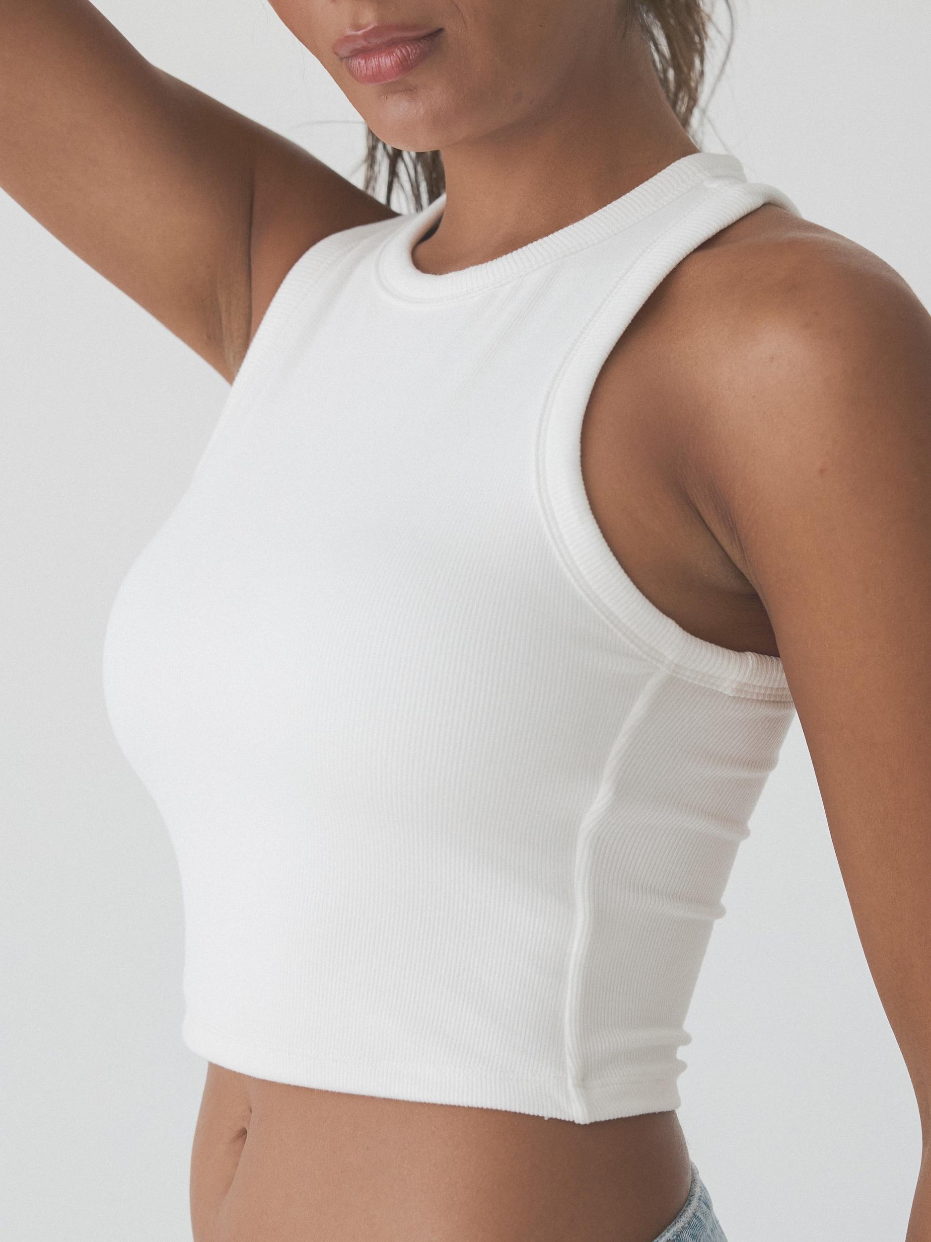 Chunky Binding Ribbed High Neck Brami (Crop) Product Image