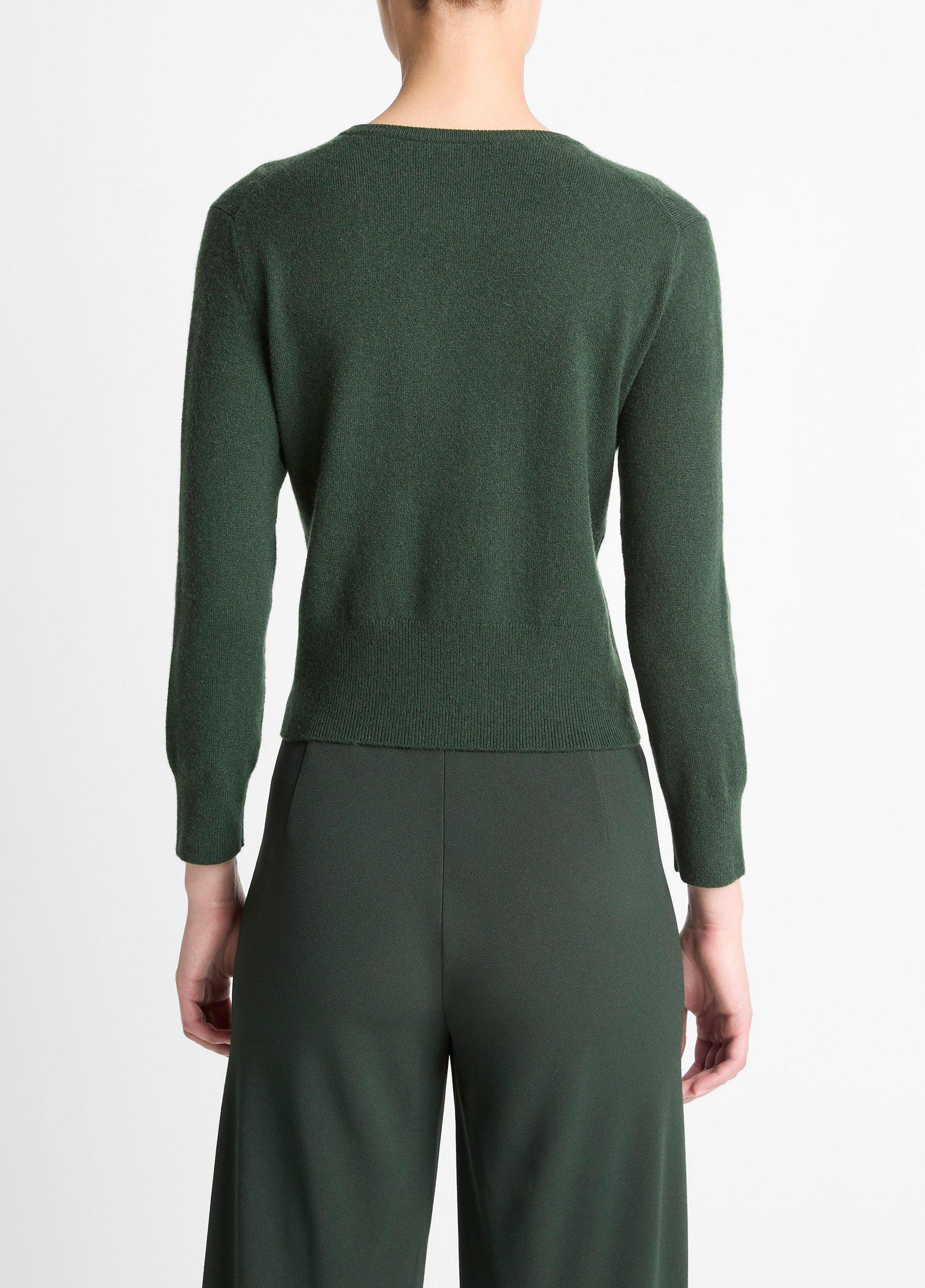 Metal-Button Wool & Cashmere-Blend Cardigan Product Image