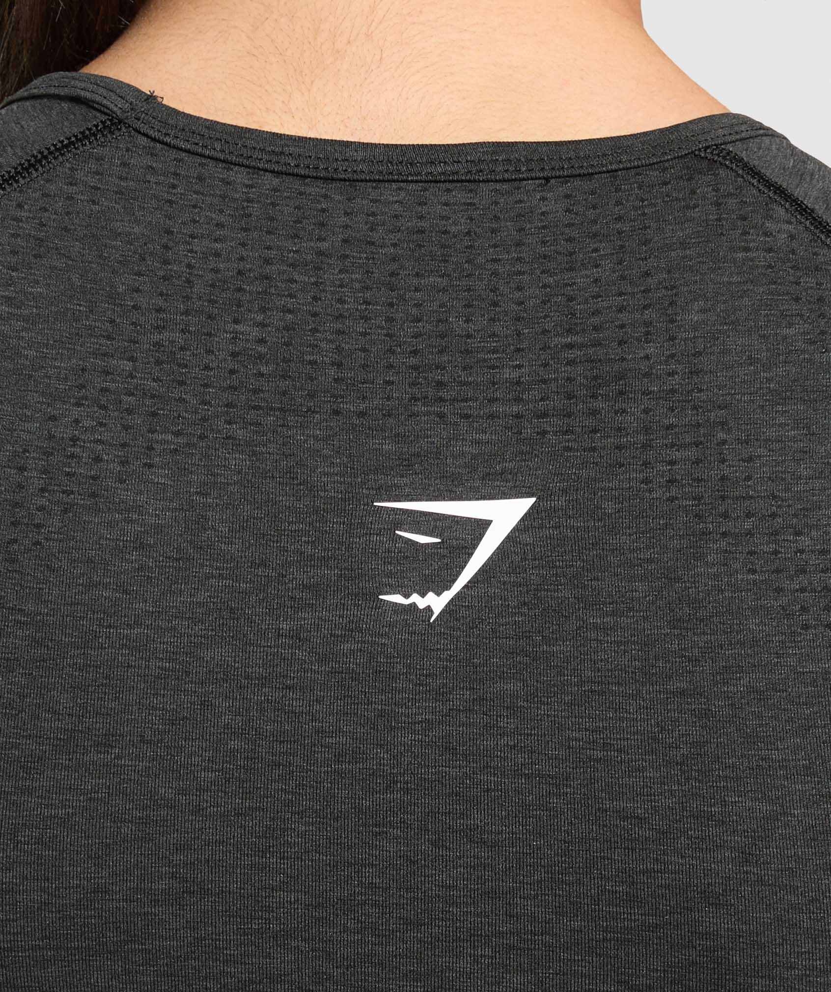 Gymshark Vital Scoop Neck Top - Black Marl Female Product Image