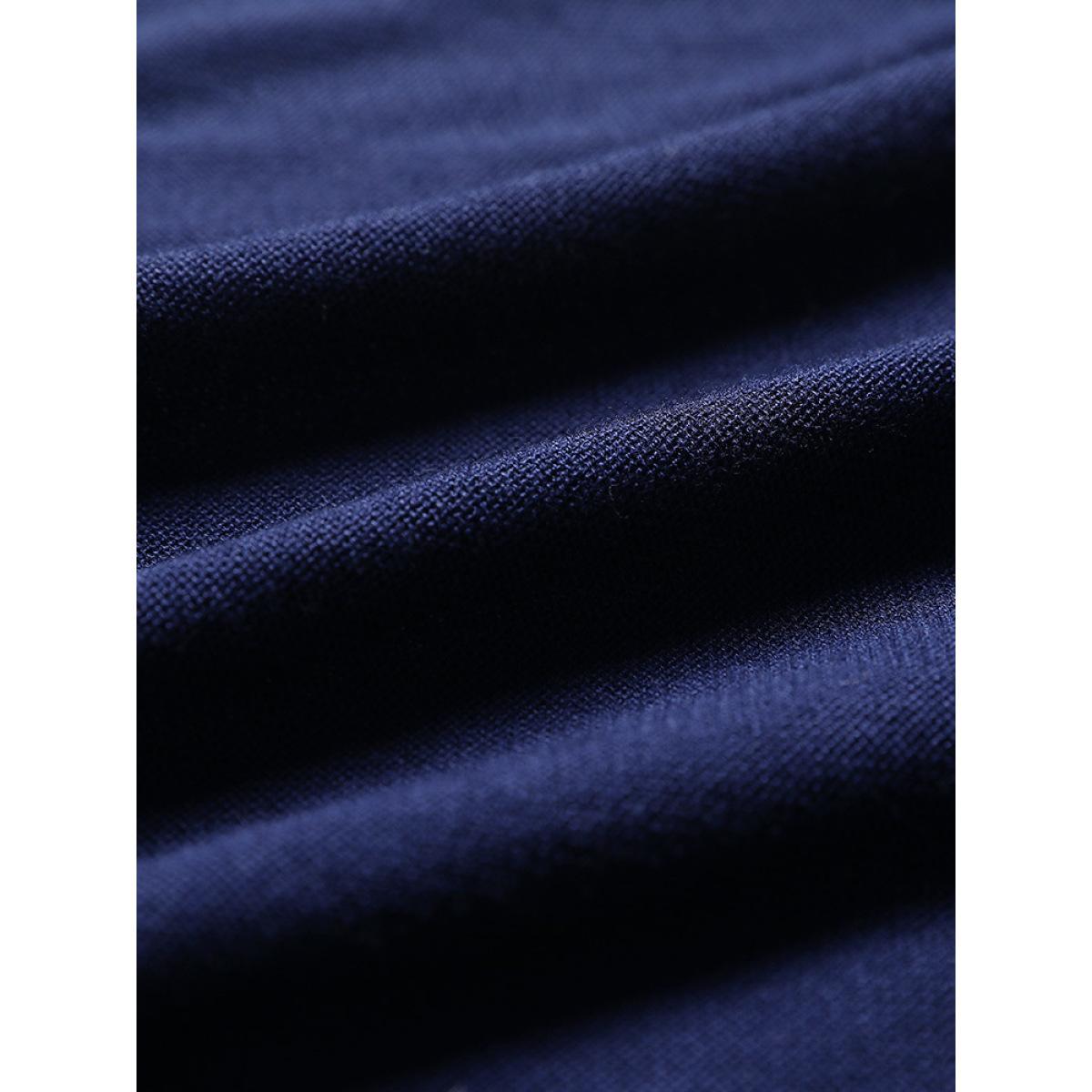 Plus Size Supersoft Essentials Plain Asymmetrical Hem Open Front Cardigan Indigo Women Casual Loose Long Sleeve Dailywear Cardigans BloomChic 18-20/2X Product Image