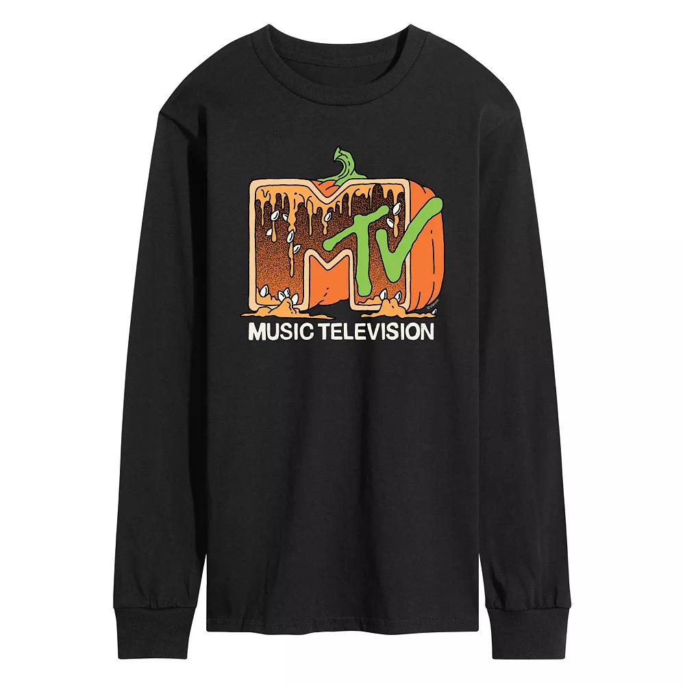 Men's MTV Pumpkin Long Sleeve Graphic Tee,  Product Image