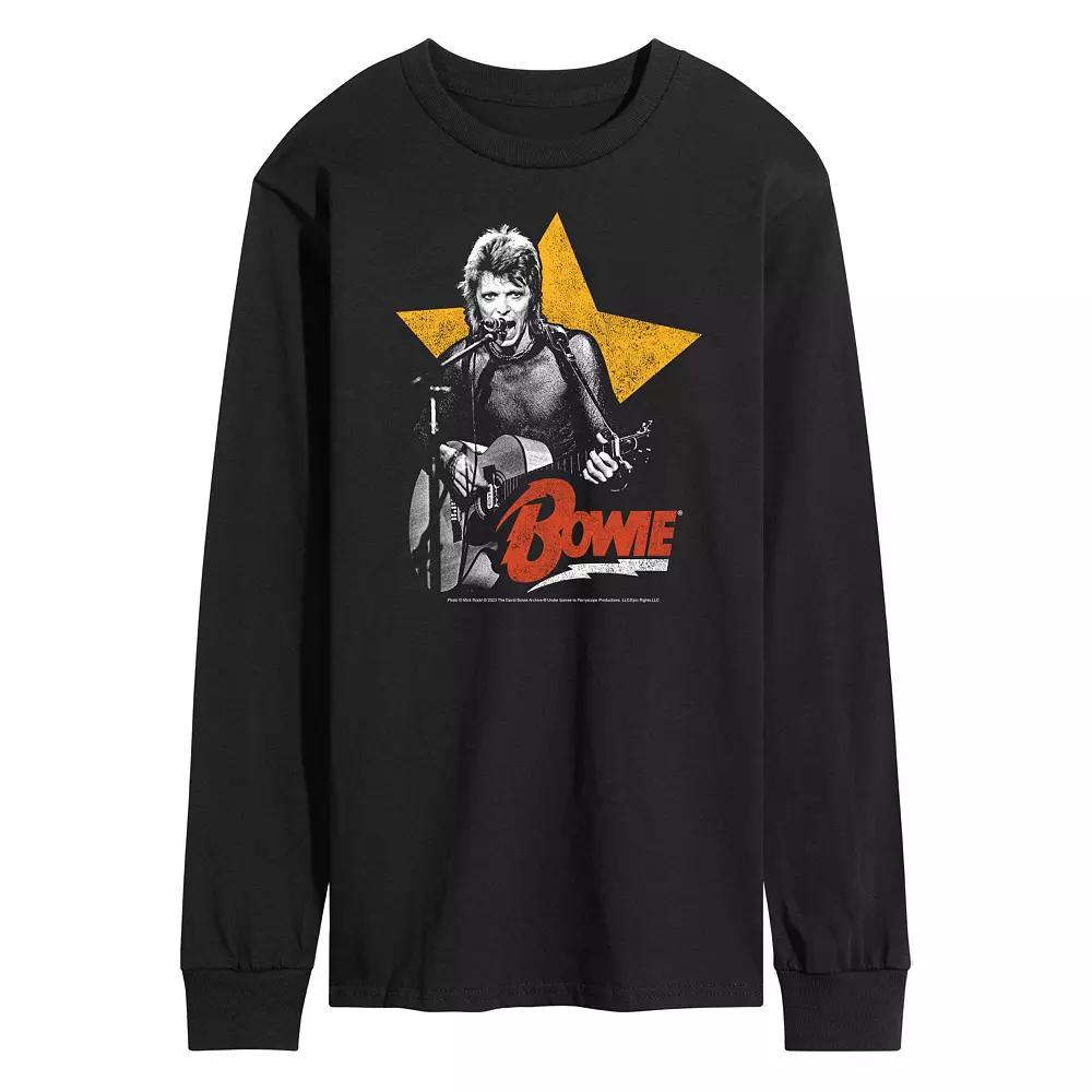 Men's David Bowie Guitar Long Sleeve Tee,  Product Image