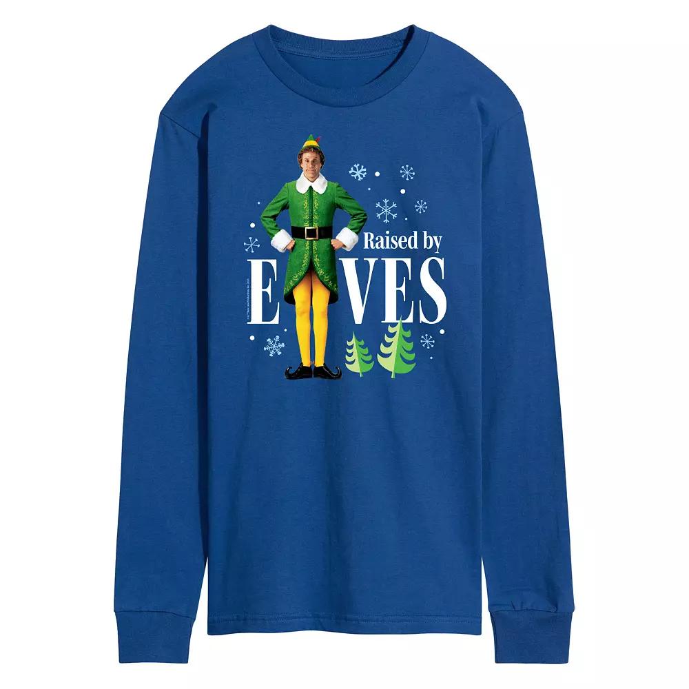 Men's Elf Raised By Elves Long Sleeve Tee,  Product Image