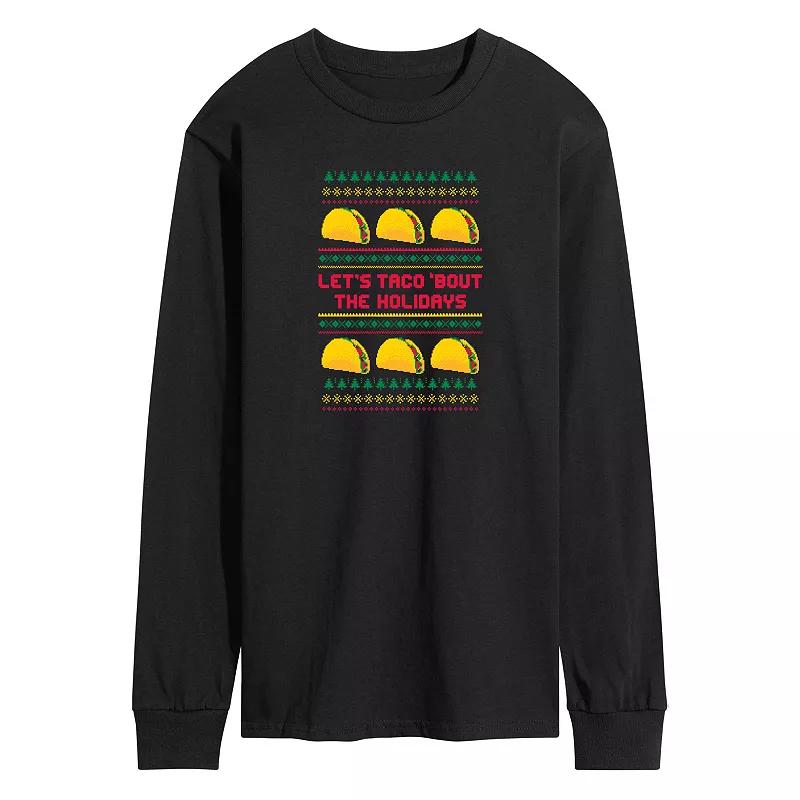 Mens Lets Taco Bout The Holidays Long Sleeve Graphic Tee Product Image